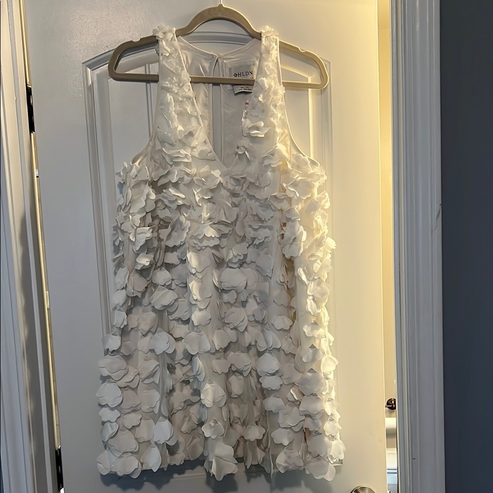 NWT BHLDN Sleeveless 3D Floral V-Neck Swing Mini Dress size M